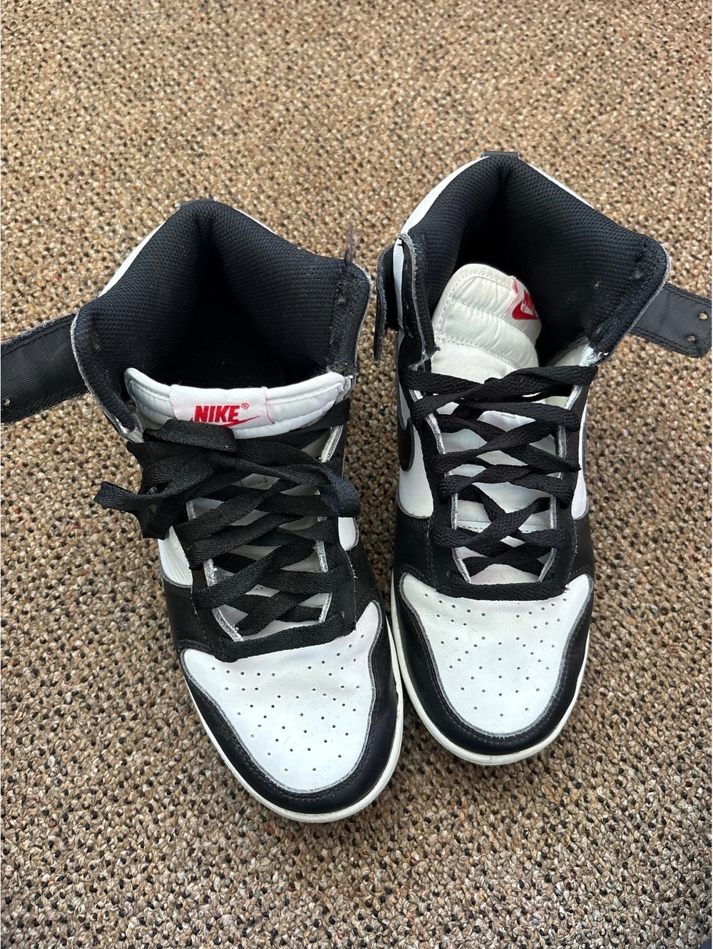 Nike Dunk High Black and White Sneakers Size 9